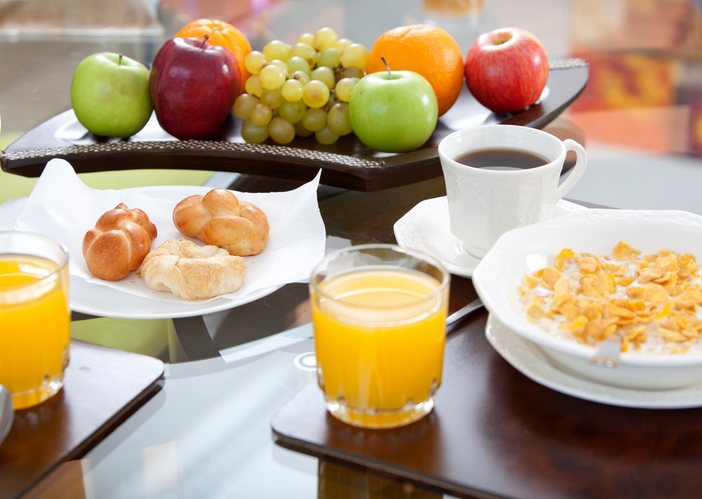Healthy breakfast displayed on the dinning room.jpeg